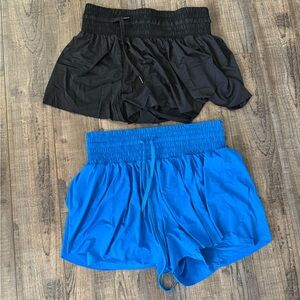 Black and Blue Women's Shorts